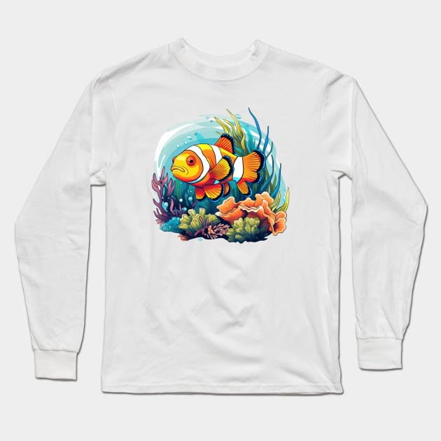 Clownfish Long Sleeve T-Shirt by zooleisurelife